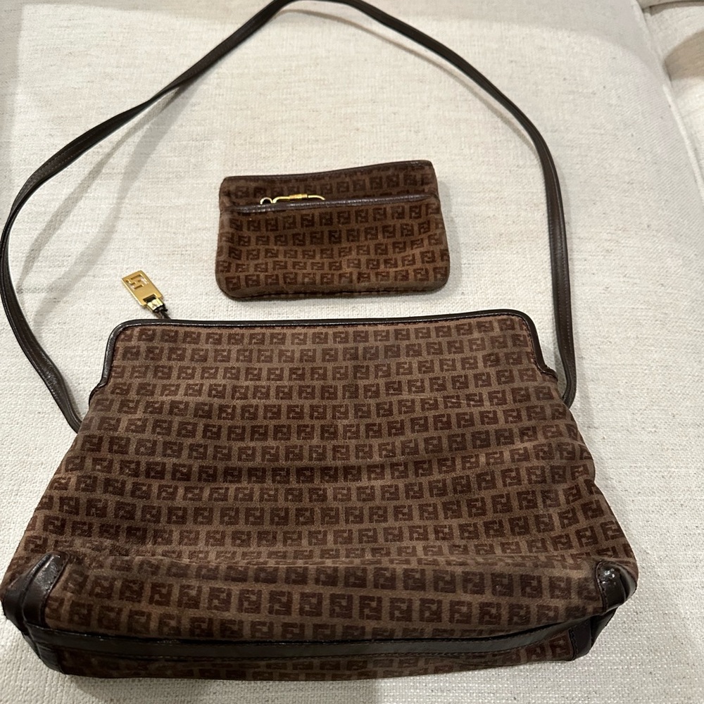 Vintage Fendi handbag and matching wallet.